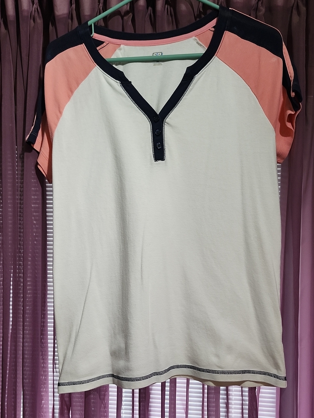 SB Active White V-Neck Top L